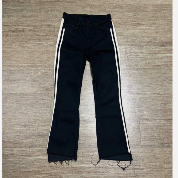 Mother Insider Crop Step Fray Guilty Racer Jeans Womens 25 - Picture 1 of 8